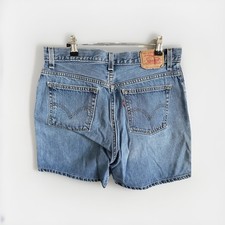 Vintage Y2K Levis Shorts Womens Blue Denim Relaxed High Rise 12 MIS