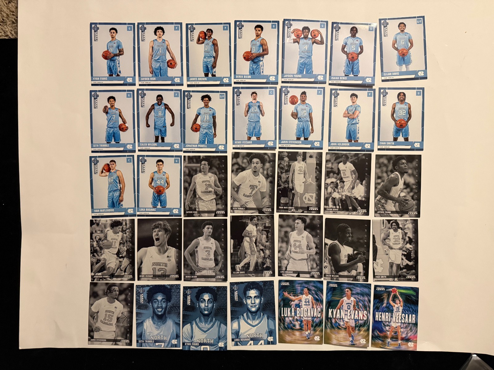 2025-26 Champions Deck NORTH CAROLINA TAR HEELS singles - new added 8/12/2026