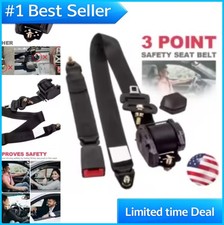 Universal 3 Point Retractable Car Bus Lap Belt Auto Locking Safety Strap Universal 3 Point Retractable Car Bus Lap Belt Auto Locking Safety Strap