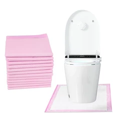 25 Pack Disposable Toilet Mats Absorbent Toilet Floor Protector from Urine U-...