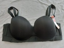 NWT CACIQUE Collection Women Black MultiWay Strapless Underwire Bra Comfort 40C