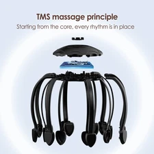 Electric Head Massager Scratcher Massage Scalp Relax Calm Stress Relief Octopus