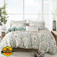 BUPIRD King Comforter Set Floral Red Flower Botanical 3pc