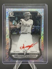 2026 Bowman Anderson Araujo Chrome Red Ink Auto Black And White Shimmer SSP