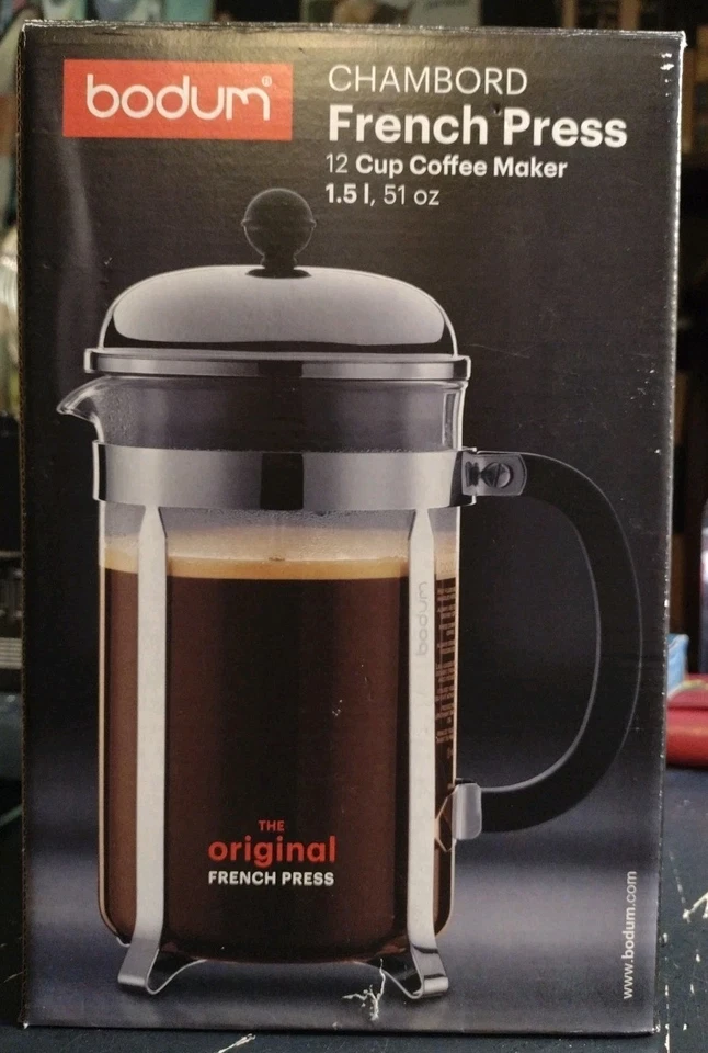 Prensa francesa Bodrum CHAMBORD 1,5 L, 51 oz. Foto 3 de 4