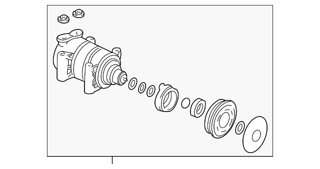 Conjunto de compresor y embrague aire acondicionado genuino GM 88964882 Foto 4 de 4