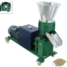 Feed Pellet Mill Machine with 2mm Plate 4Roller Feed Granulator 150-200KG/h 220V