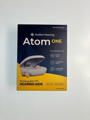 Audien Atom One OTC Hearing Aids  Wireless Rechargeable Beige