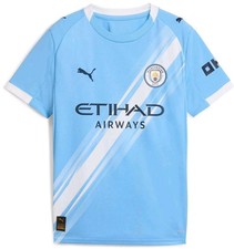 Manchester City Puma Youth 2025/26 Home Replica Jersey - Sky Blue Premier League