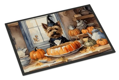 NEW Cairn Terrier Fall Kitchen Pumpkins Doormat Front Door Mat Indoor Outdoor