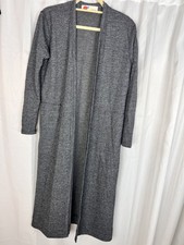 FREE PEOPLE beach long gray duster jacket size XS