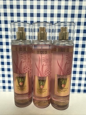 3X ~ Bath & Body Works ~ Fine Fragrance Mist ~ COSTA RICA PINK PINEAPPLE SUNRISE