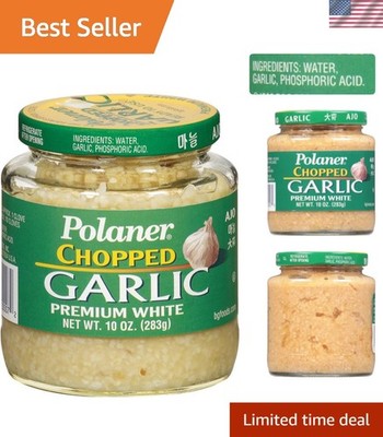 10oz Finely Chopped Garlic - Crisp, Flavorful Spice for Effortless Cooking