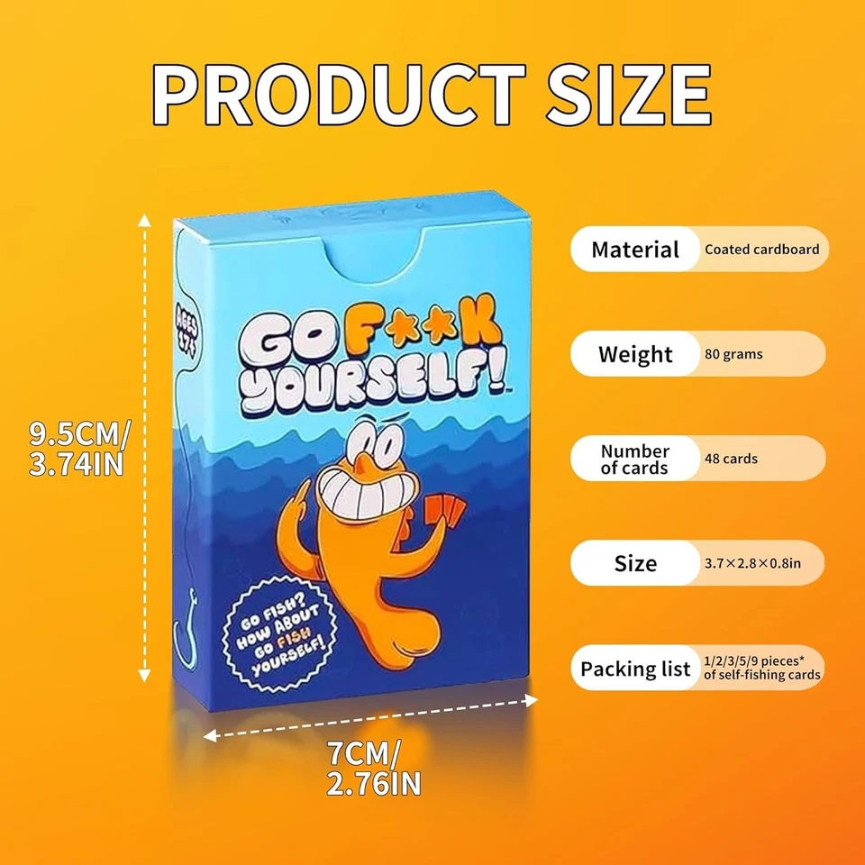 Go Fuck Yourself Card Game for Adults - 48 Swear Word Playing Cards, Stress Reli - image 3 of 4