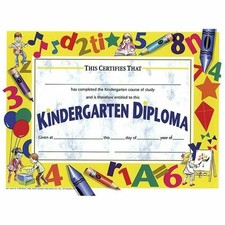 Flipside - Diplomas Kindergarten 8.5x11" Yellow - 30 Pack