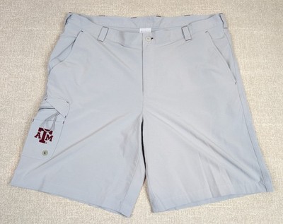 COLUMBIA PFG Texas A&M Aggies Men's 42 Gray Performance Omni Shield 10'' Shorts
