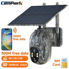 Solar Powered 4G LTE Cellular 2.5K PTZ Trail Camera Hunting Cam w/ SIM Card