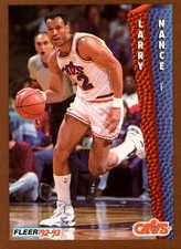1992-93 Fleer NBA Giant Stars Golden Magazine Perforated #NNO Larry Nance