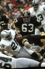 Pittsburgh Steelers Ernie Holmes vs Oakland Raiders at Three River- Old Photo