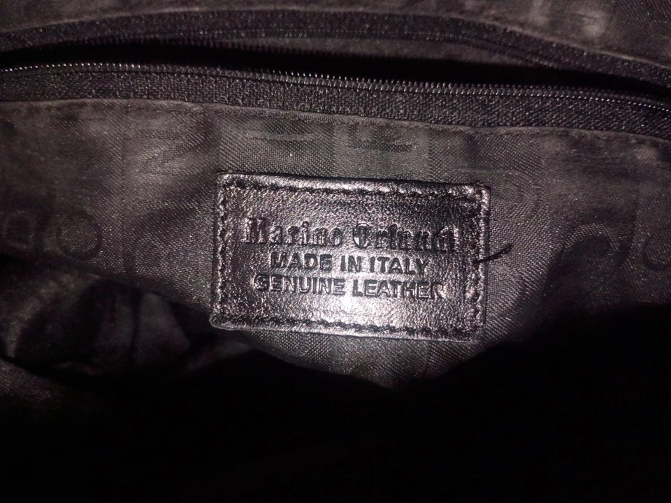 Auténtico bolso de mano de cuero Marino Orlando con estampado de pitón de diseñador Foto 4 de 4