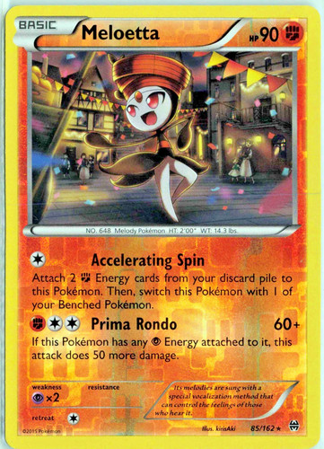 Meloetta 85/162 Breakthrough Reverse Holo Rare Pokemon Card