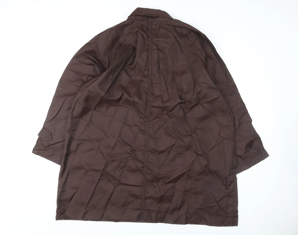 Abrigo largo de nailon marrón Linea para mujer talla única Foto 2 de 4