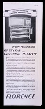 1920s Florence Kerosene Pressure Stove Print Ad -  14" x 5.5" C282