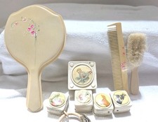 Bakelite Baby Teething toy Rattle Comb & Brush Vintage