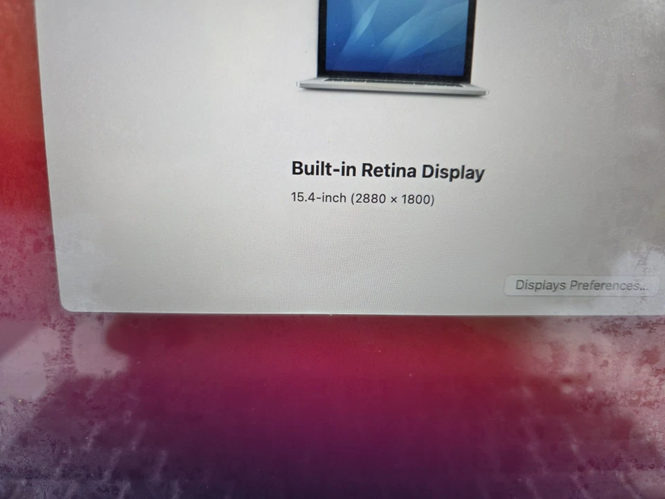 Apple MacBook Pro Retina 15" A1398 2.2GHz Core i7 16GB RAM 256GB SSD Mid 2014 - Image 4 of 4