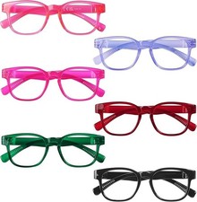 Metalless Screwless Spring Hinges Reading Glasses 6 Pack Ladies Readers Cheaters