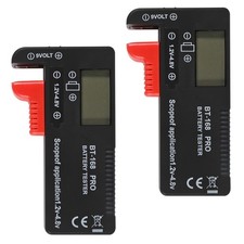 UMLIFE 2 Pack Battery Tester, Digital LCD Universal Battery Checker for AA AAA C