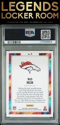 2024 Panini Obsidian Black Color Blast #3 Bo Nix PSA 9 | eBay