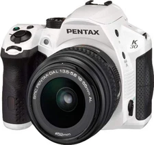 Pentax K-30 Weather-Sealed 16 MP CMOS Digital SLR with 18-55mm Lens (White)
