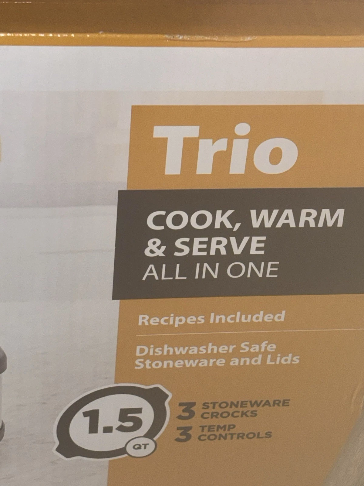 New ORIGINAL Crock Pot Triple Trio Slow Cooker 1.5 qt.3 Stoneware Crocks
Opens in a new window or ta