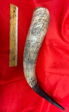 old carved Viking re-enactors horn very big about 50-60 yrs old