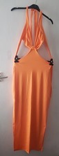 Women's Orange Long Evening Dress Size Large New