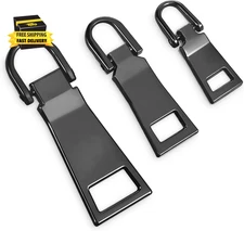 3Pcs Grey Zipper Pull Replacement Zipper Repair Zippers Tab Repair for Luggage G