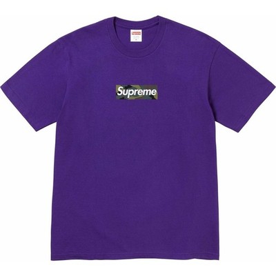 New Supreme Box Logo Tee🔥FW23T57 Men's Size Large, Purple Camo