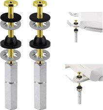 2 PCS Universal Toilet Seat Bolts Kit, Heavy Duty Solid Brass Toilet Bolts with
