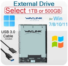 Windows 11 10 8 7 PC Laptop Portable External Hard Drive Microsoft Official