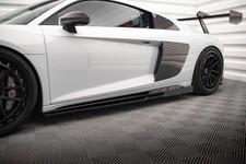 Maxton Design Seitenschweller Ansatz (Paar) V.2 + Flaps passend für Audi R8 Mk2