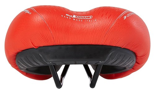 Selle Bassano Volare Fahrradsattel Herren Damen Citybike City Sattel (rot) - Bild 2 von 2