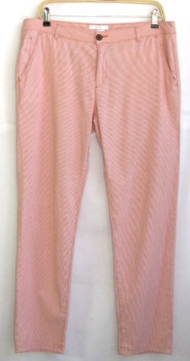REIKO - GERADE HOSE MODELL LAUREN BAUMWOLLE LACHS & WEISS W31 = 42/44 - SEHR GUTER ZUSTAND