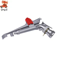 2" 360° Rain Spray Gun Adjustable Impact Sprinkler Large Area Water Irrigation