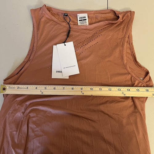 NWT Gymshark Laser Cut Tank Open Back Active Tank Top Deep Blush Womens Medium - Picture 7 of 8