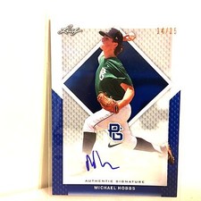 MICHAEL HOBBS Auto 2016 Leaf Perfect Game 14/15 Rookie Autograph FREESHP Mariner
