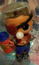 L.O.L. Surprise! Winter Disco, SOLDIER BOI  glitter globe. LOL boy w/ eye patch