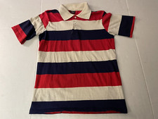 Vtg American Ace made in USA Polo Golf shirt stripes Adult Small