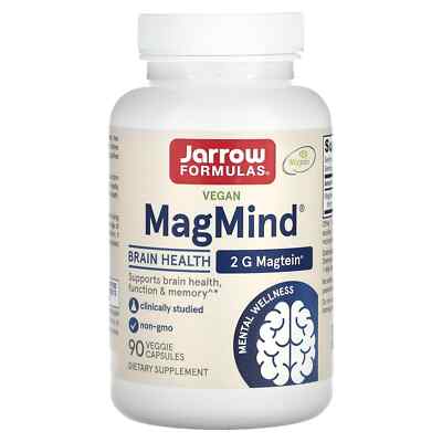 Jarrow Formulas MagMind 90 Veggie Caps | Kognitive Unterstützung | Magtein