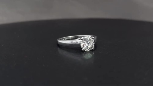 Round Diamond Engagement Ring Solitaire 1.09 Ct VS1 E 14ct White Gold - Video 1 of 1